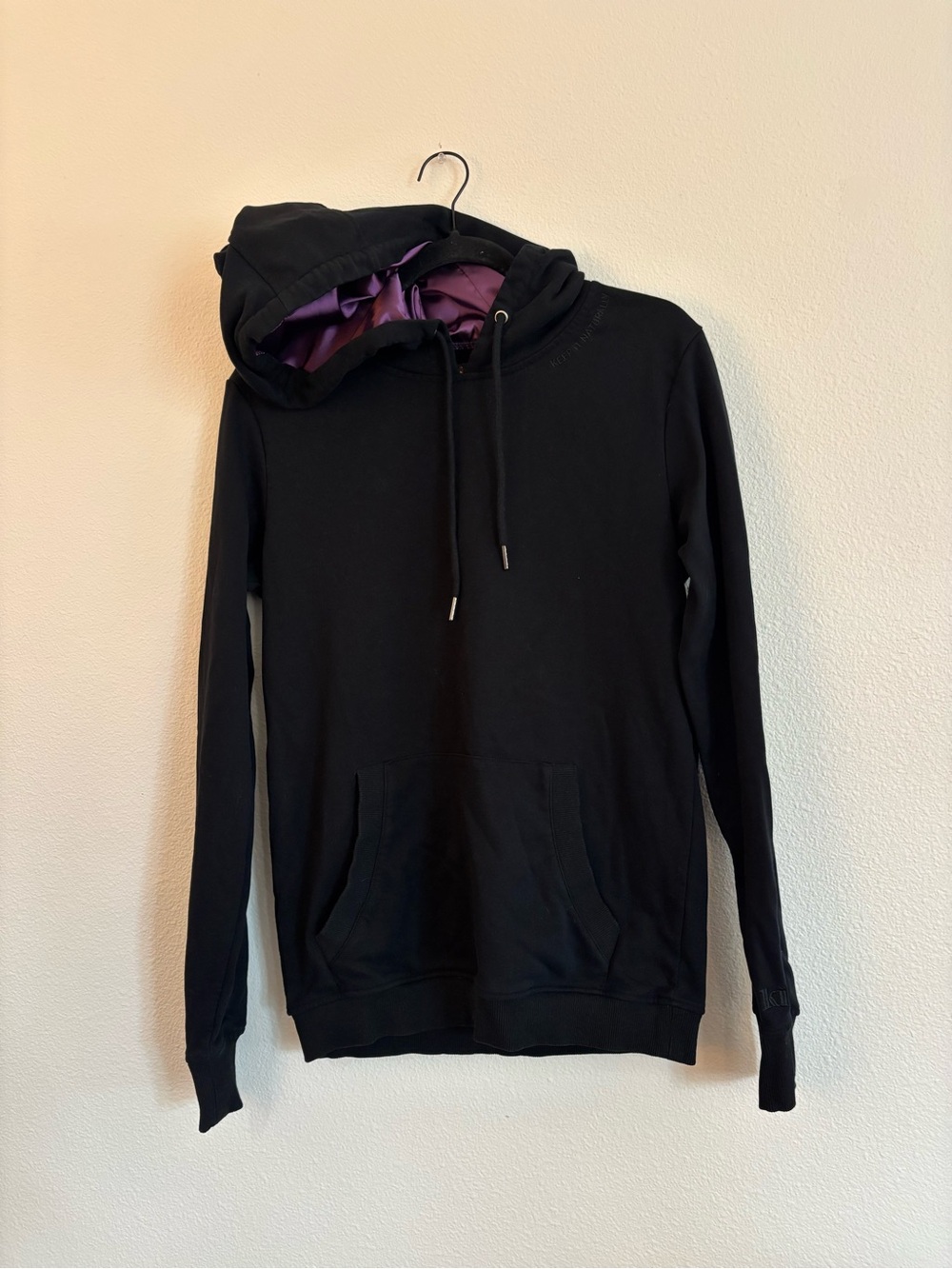 KIN Apparel Black Royalty Thin Satin Lined Hoodie size small
